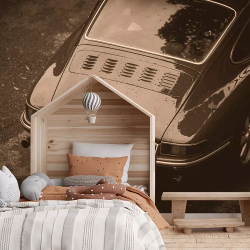 Fotobehang Vintage auto kofferbak