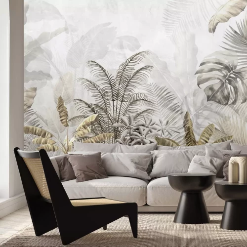 Fotobehang Tropische planten palm monstera bladeren