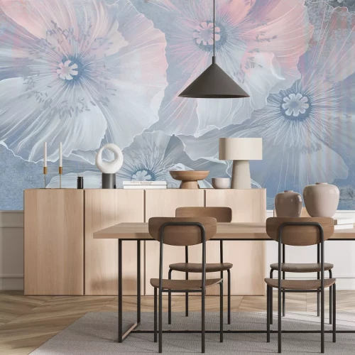 Fotobehang Klaproospatroon in industriële stijl