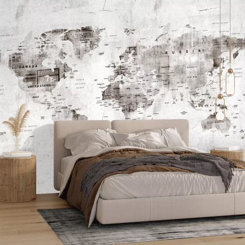 Fotobehang Vintage wereldkaart