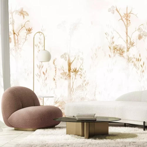 Fotobehang Tropisch bos in sepia mist