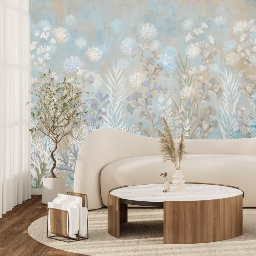 Fotobehang Zeelandschap met vegetatie