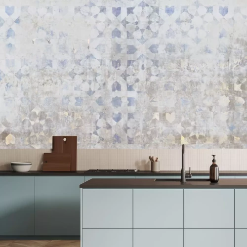 Fotobehang Abstracte grijze tegeltextuur