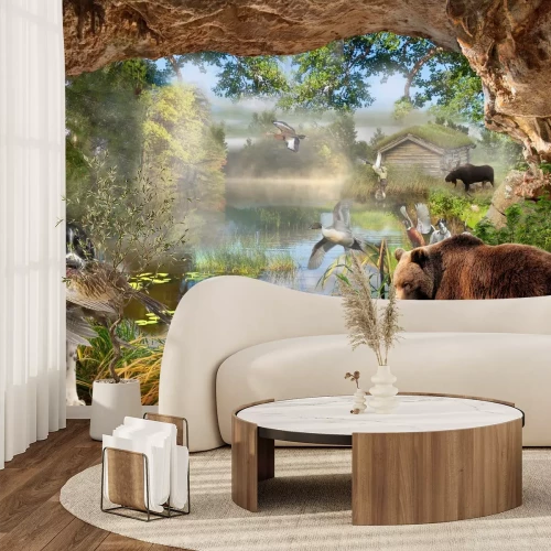 Fotobehang Abstract dorpspatroon voor kinderen