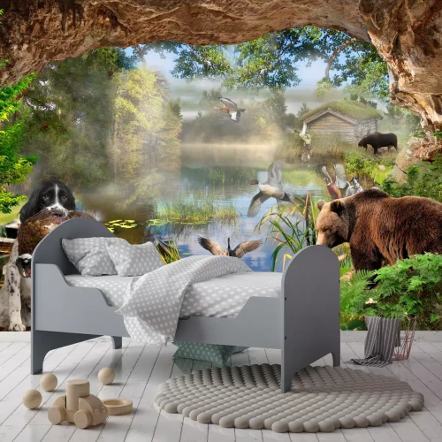 Fotobehang Abstract dorpspatroon voor kinderen