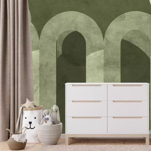 Fotobehang Bruine bogen met cirkels