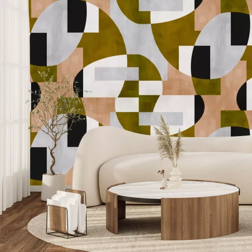 Fotobehang Scandinavische stijl met geometrische vormen