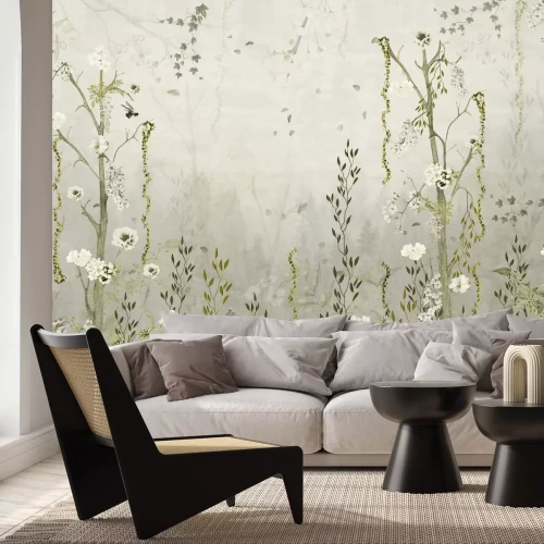 Fotobehang Wilde flora met bloeiende planten