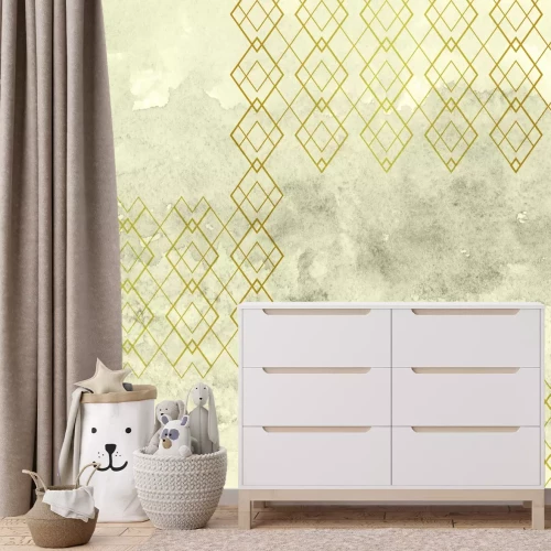 Fotobehang Geometrisch patroon op een betonnen achtergrond