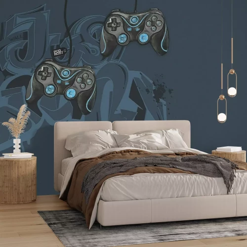 Fotobehang Marinegraffiti met gamepads