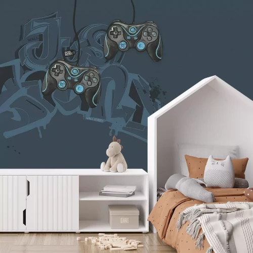 Fotobehang Marinegraffiti met gamepads