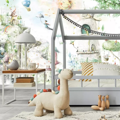 Fotobehang Een prinses opgesloten in een kasteeltoren