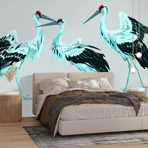 Fotobehang Vogels Japanse kraanvogels
