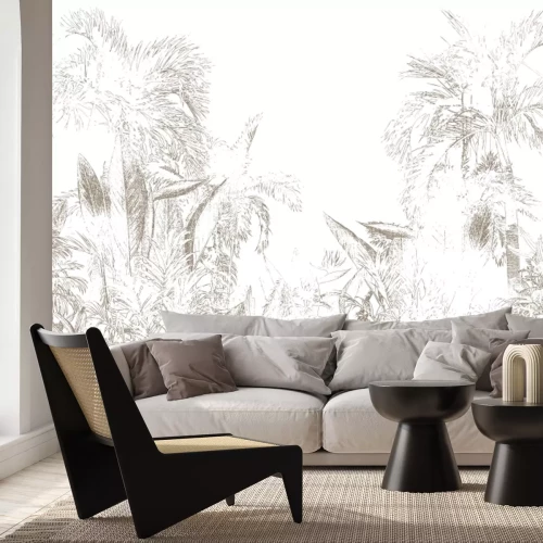 Fotobehang Artistiek landschap van een tropische jungle