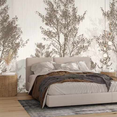 Fotobehang Bomen en planten in bruine tinten