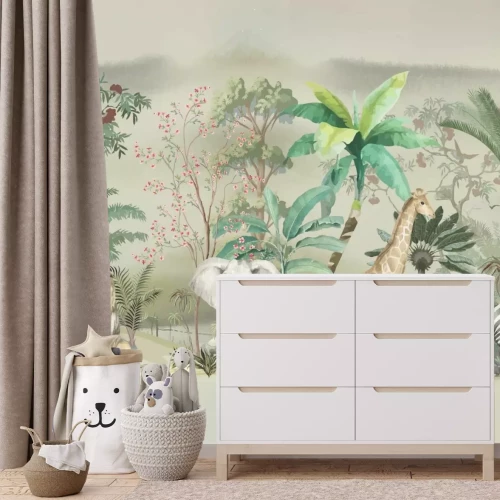 Fotobehang Exotische planten en wilde dieren in de jungle