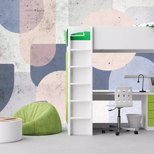 Fotobehang Pastelgeometrie op een achtergrond met een delicate structuur