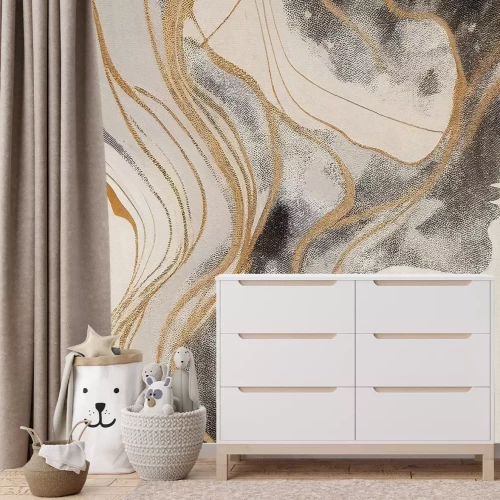 Fotobehang Abstract portret met gestructureerde achtergrond