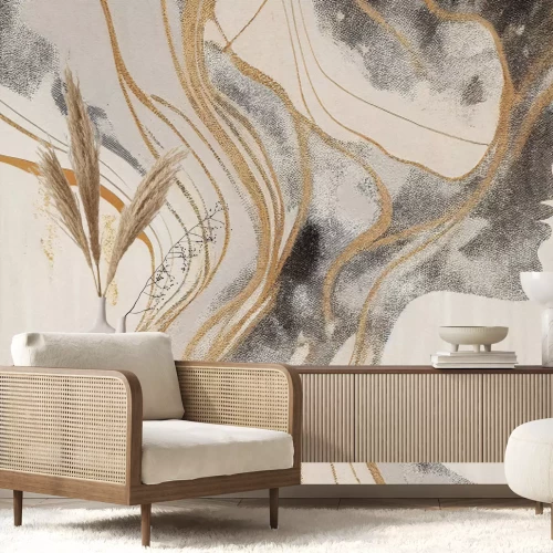 Fotobehang Abstract portret met gestructureerde achtergrond