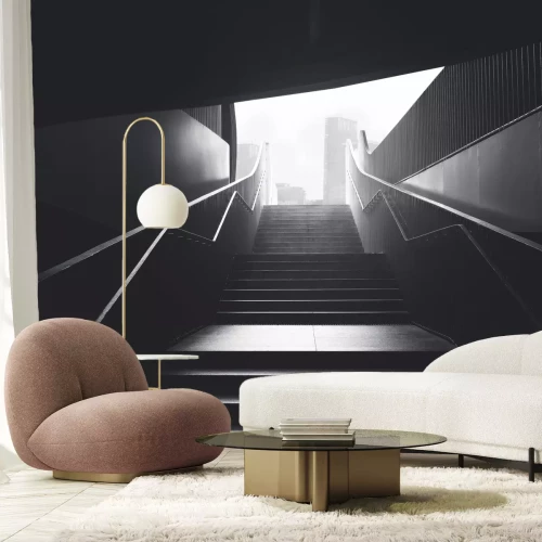 Fotobehang Trap naar de stad