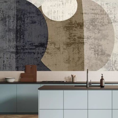 Fotobehang Geometrische vormen op een gestructureerde achtergrond