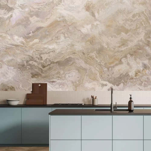 Fotobehang Steentextuur imitatiemarmer in beige