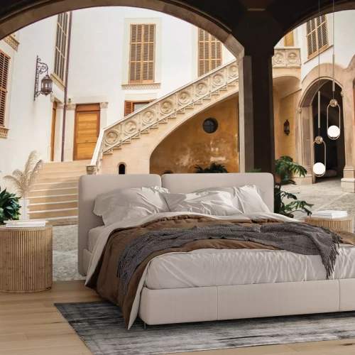 Fotobehang Mallorcaanse binnenplaats met barokke decoraties