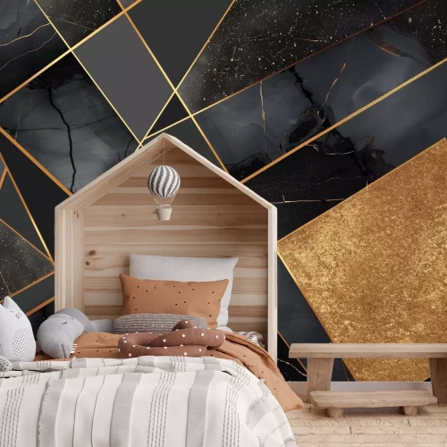 Fotobehang Geometrische abstractie met goud