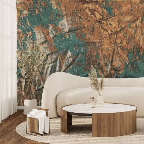 Fotobehang Kopergroene vintage textuur