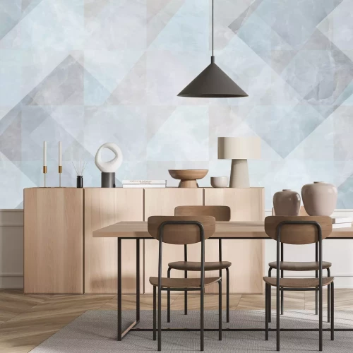 Fotobehang Minimalistisch geometrisch patroon op een marmeren achtergrond