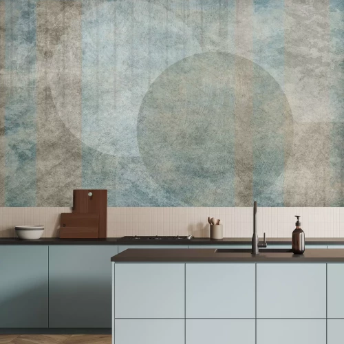 Fotobehang Geometrische vormen op getextureerd minimalisme