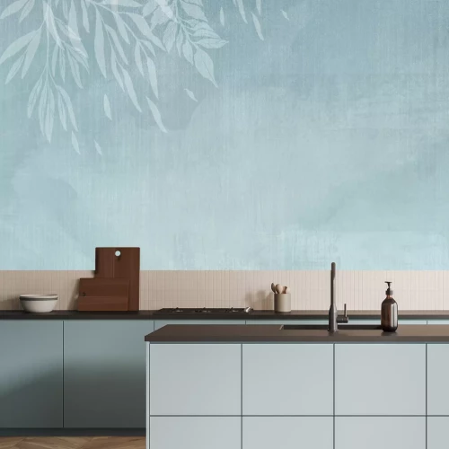 Fotobehang Bladeren minimalistisch patroon