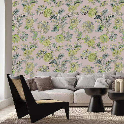 Fotobehang Een tropisch plantenparadijs met kleurrijke bloemen