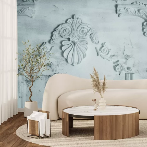 Fotobehang Ruwe elegantie op gebarsten beton