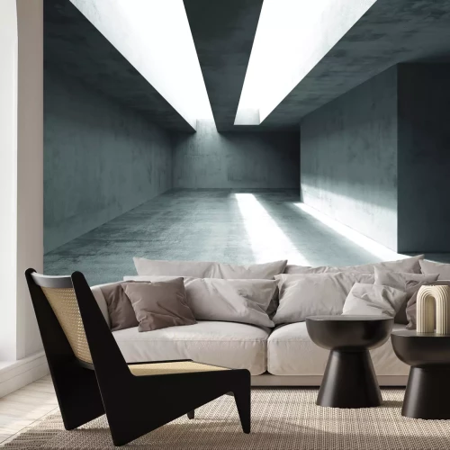 Fotobehang Geometrische ruimte van licht en schaduw