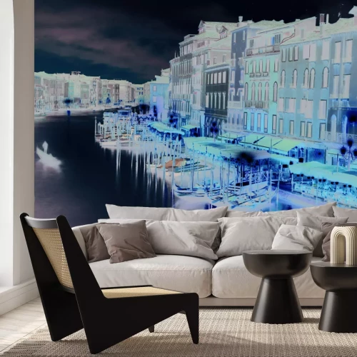 Fotobehang De magische kanalen van Venetië bij schemering