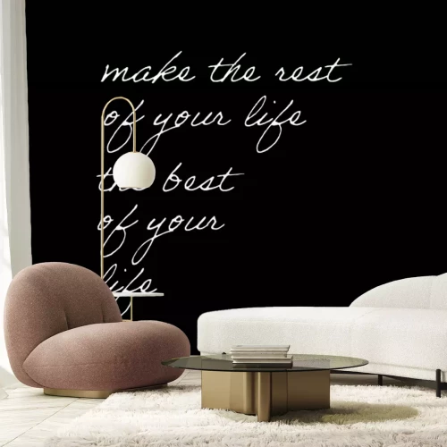 Fotobehang Motiverende tekst op een schone witte achtergrond