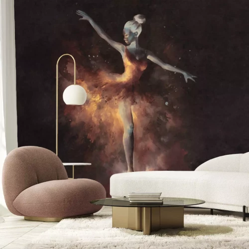 Fotobehang Een delicate ballerina in aquarelvorm