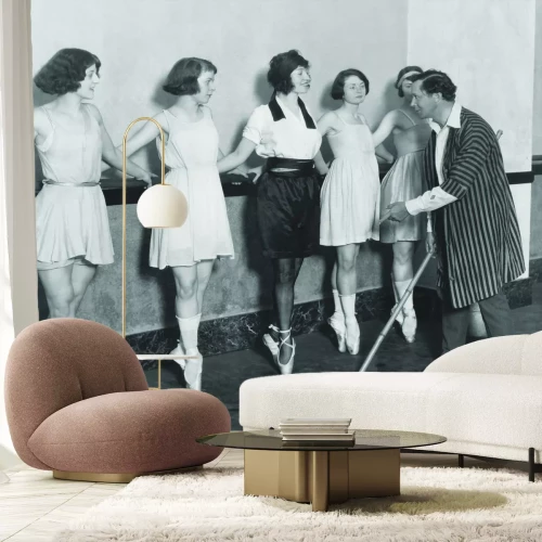 Fotobehang Vintage balletschool met een klassiek interieur