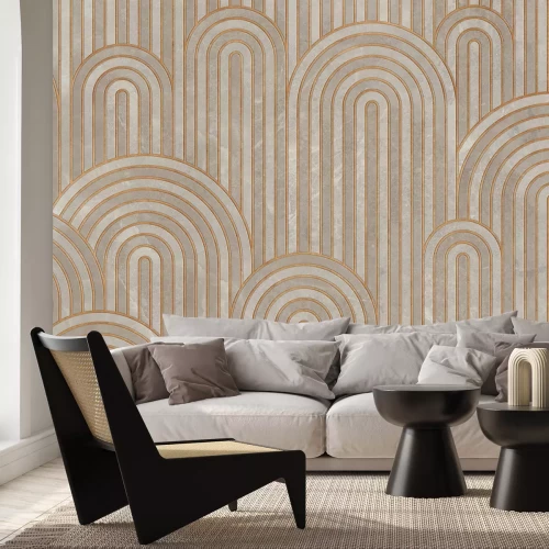 Fotobehang Decoratieve bogen met gouden accenten