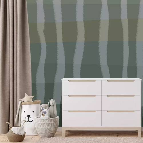 Fotobehang Donkere achtergrond met golvende strepen