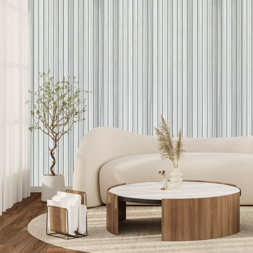 Fotobehang Grijze houten latten