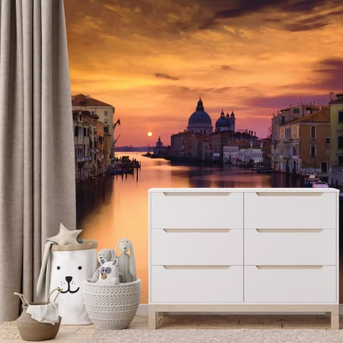 Fotobehang Romantisch Venetië bij schemering
