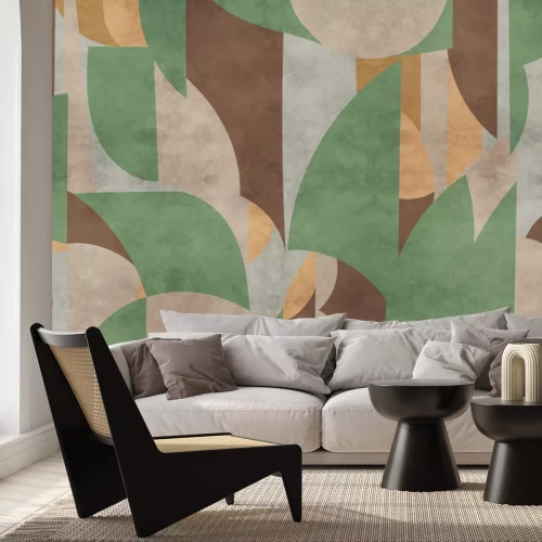 Fotobehang Abstracte geometrische vormen in een moderne textuurstijl