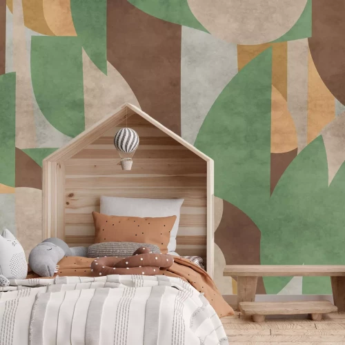 Fotobehang Abstracte geometrische vormen in een moderne textuurstijl