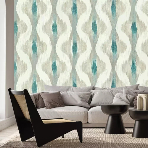 Fotobehang Subtiel golvend streeppatroon