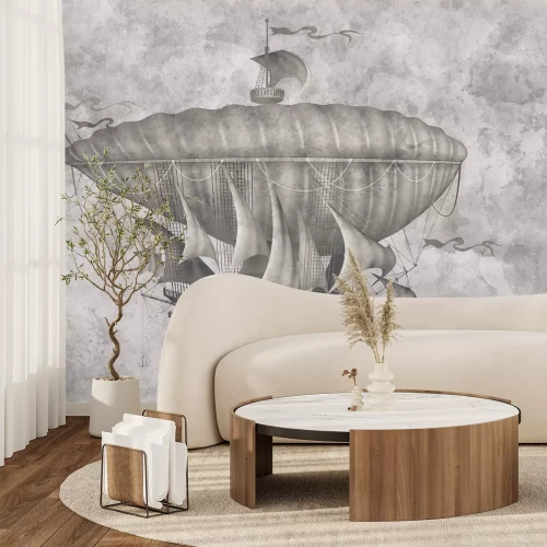 Fotobehang Ouderwetse vintage vliegtuigen