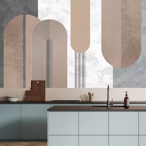 Fotobehang Geometrische vormen van bogen