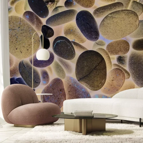 Fotobehang Kleurrijke gladde kiezelstenen