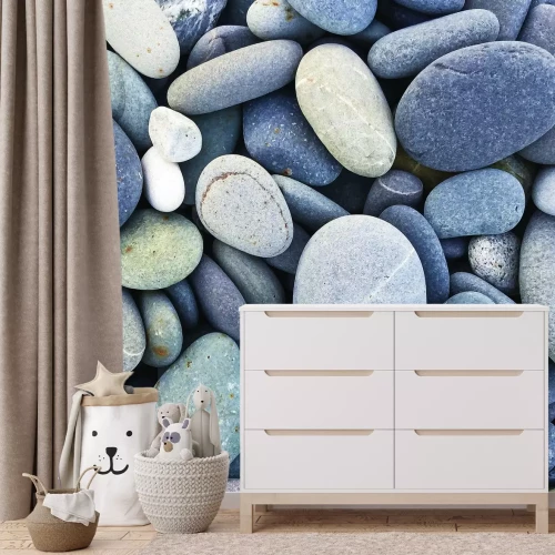 Fotobehang Kleurrijke gladde kiezelstenen